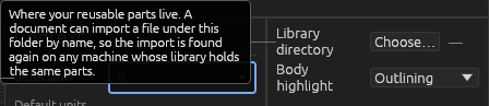 The Settings window, each field explained