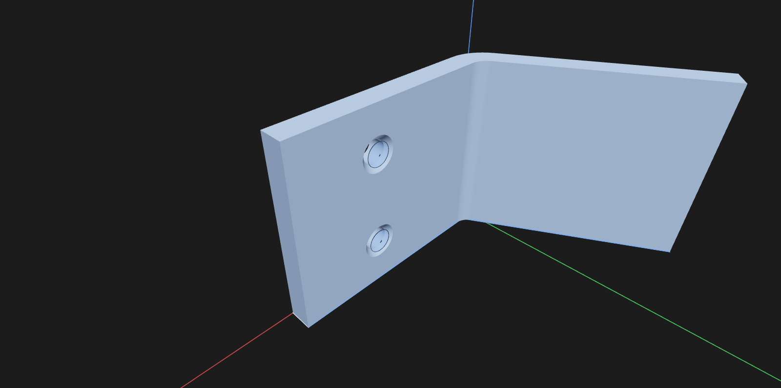 The screw holes with chamfered, countersunk rims
